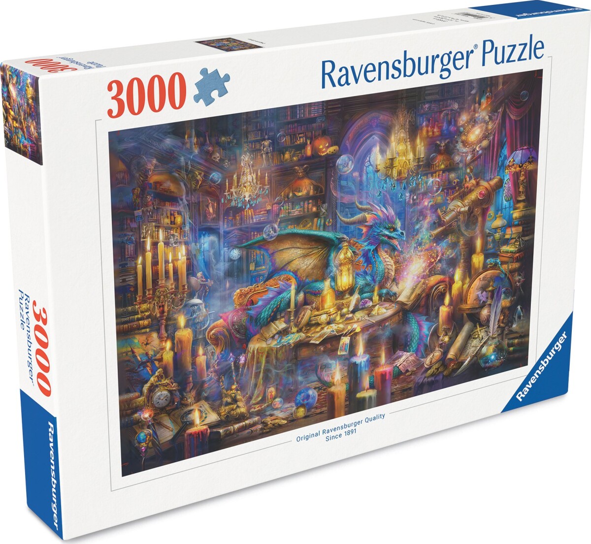 Ravensburger Puslespil - 3000 Brikker - Dragebibliotek