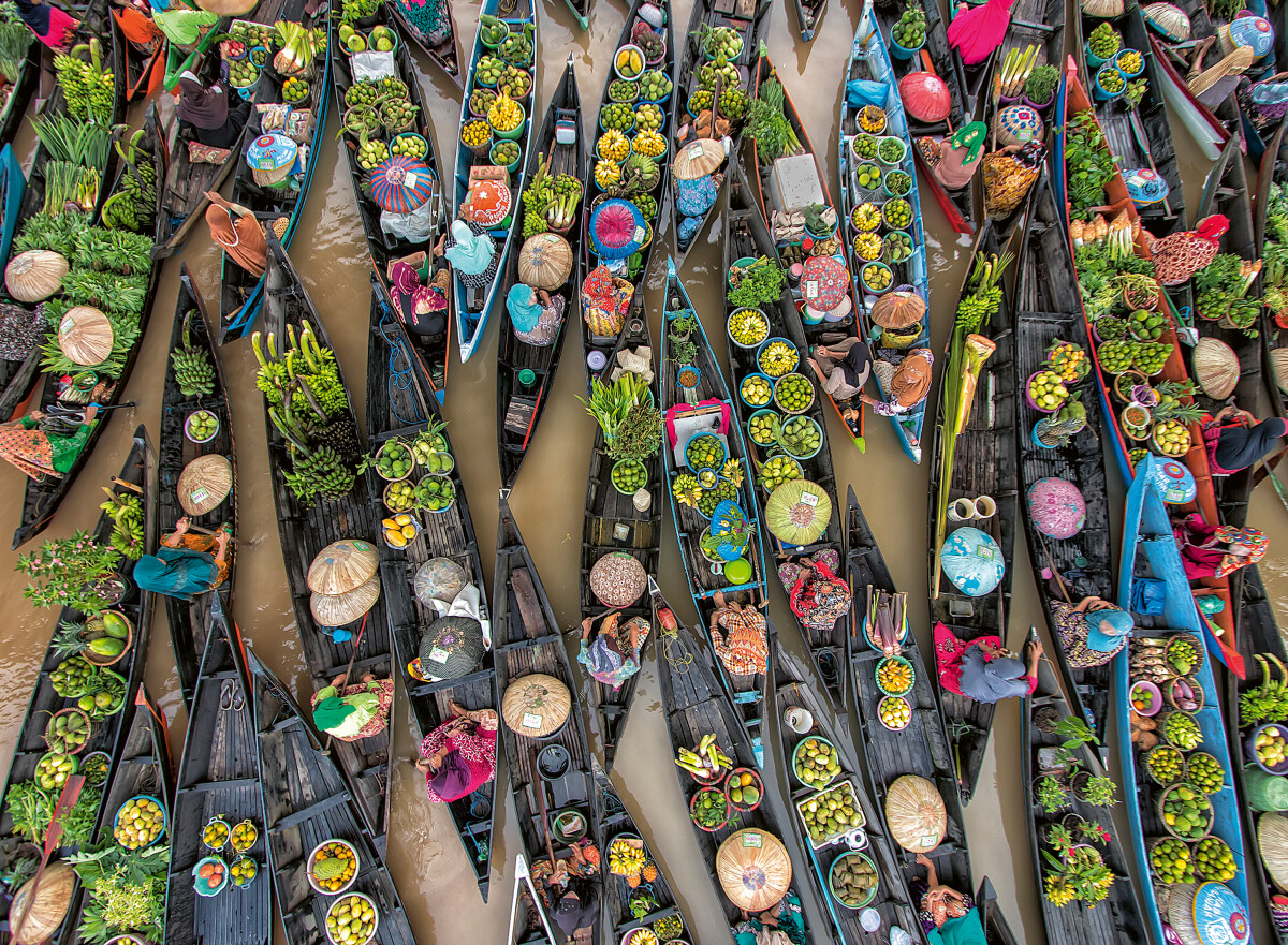 Ravensburger - Floating Market Indonesia Puslespil - 500 Brikker