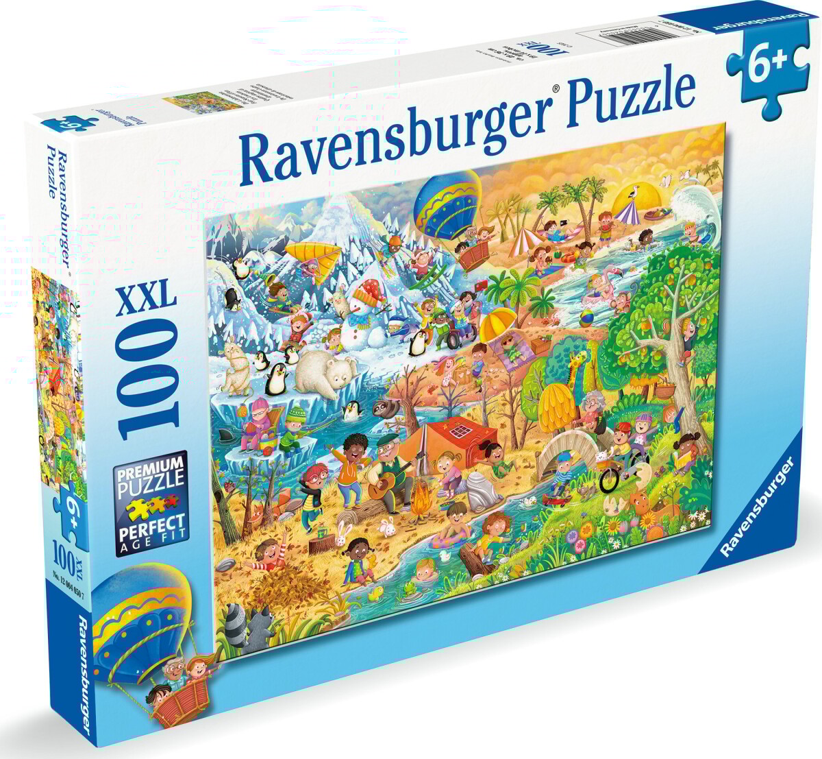 Ravensburger Puslespil - 100 Xxl Brikker - 4 Sæsoner Med Sjov