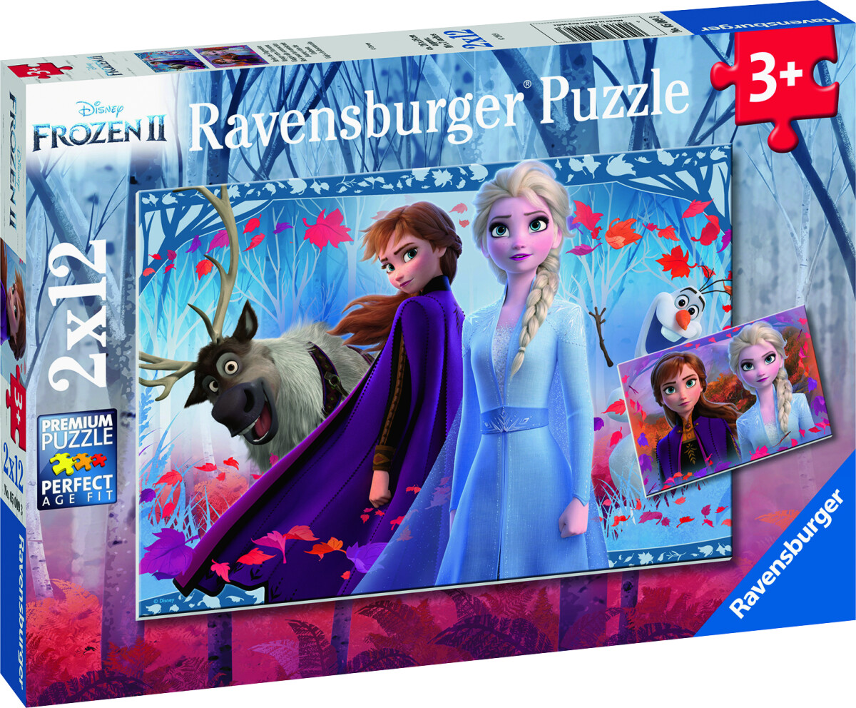 Frost Puslespil - Disney Frost 2 - 2X12 Brikker - Ravensburger