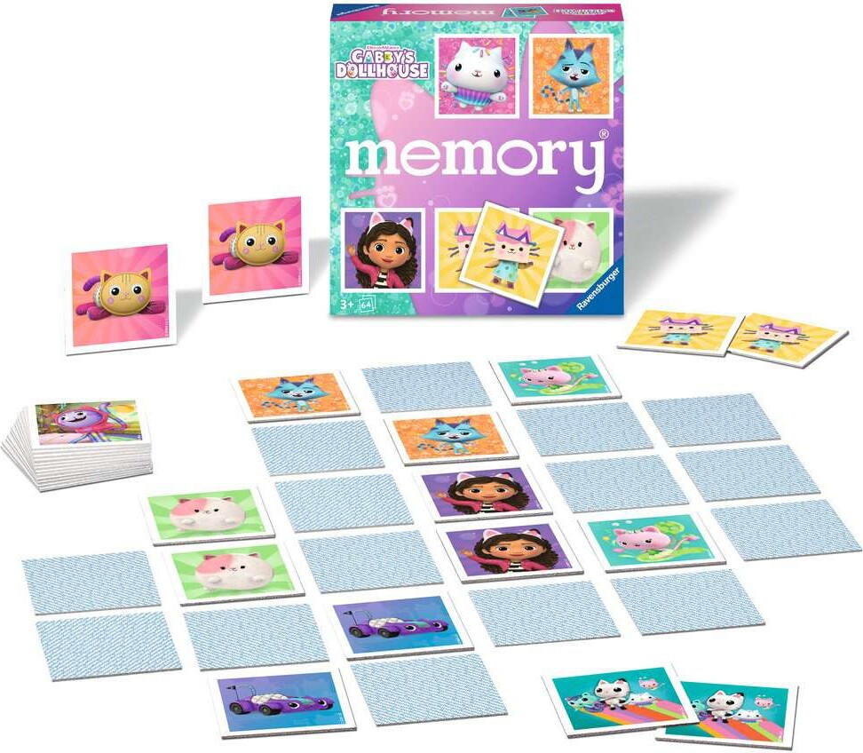 Ravensburger Memory - Gabbys Dukkehus Vendespil - 64 Kort