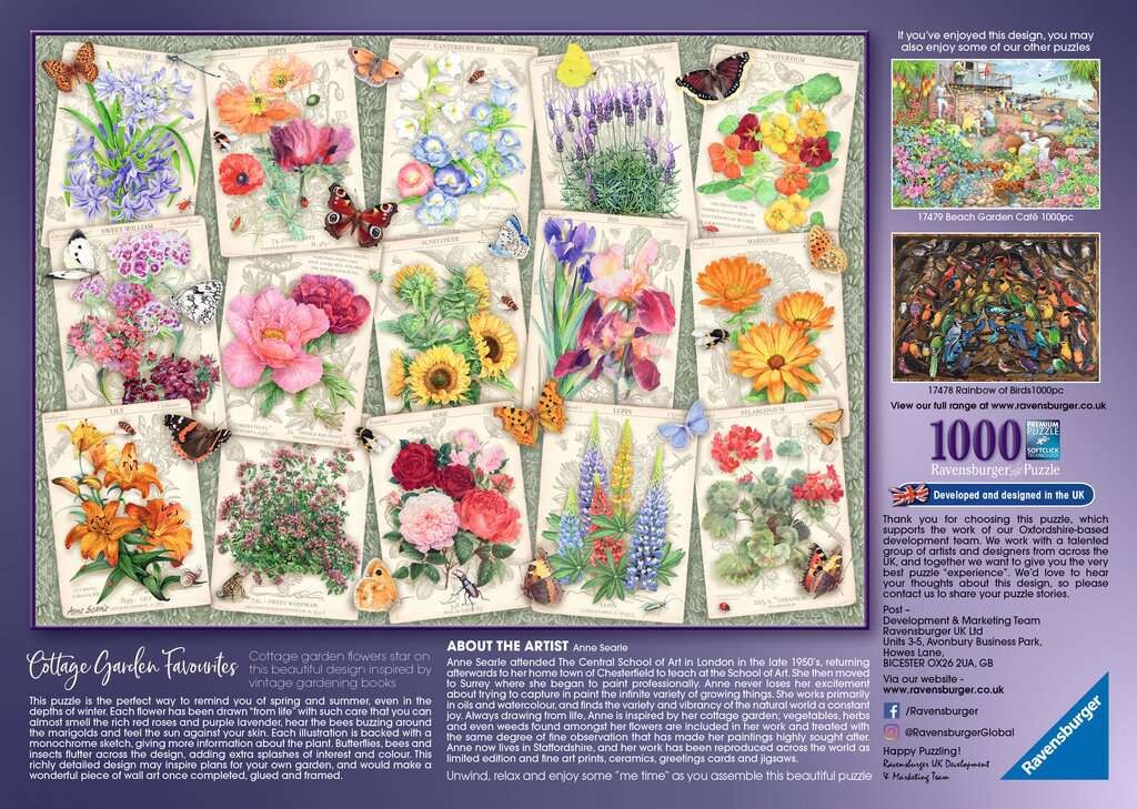 Ravensburger Puslespil - 1000 Brikker - Haveblomster | Se Tilbud Og Køb ...