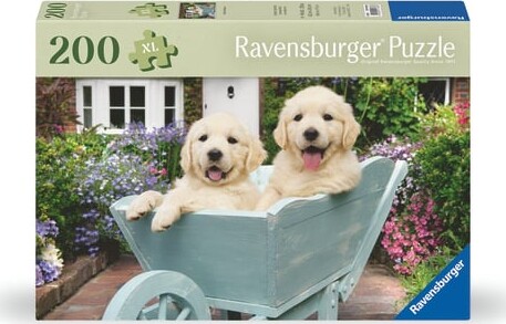 Ravensburger Puslespil - Golden Retriever Hunde - 200 Brikker