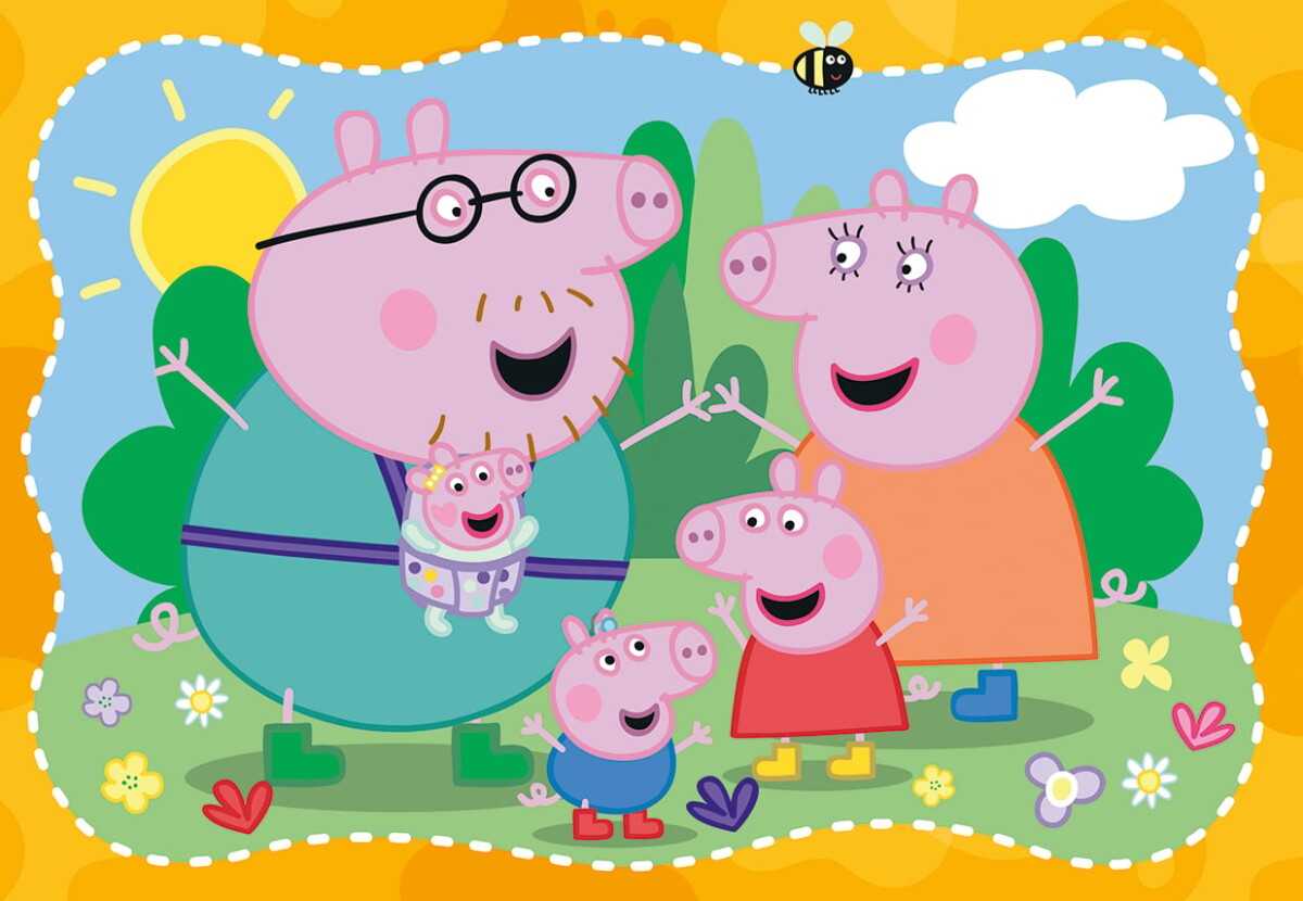 Ravensburger - Peppa Pig Happy Families Puzzle - 2X12 Brikker