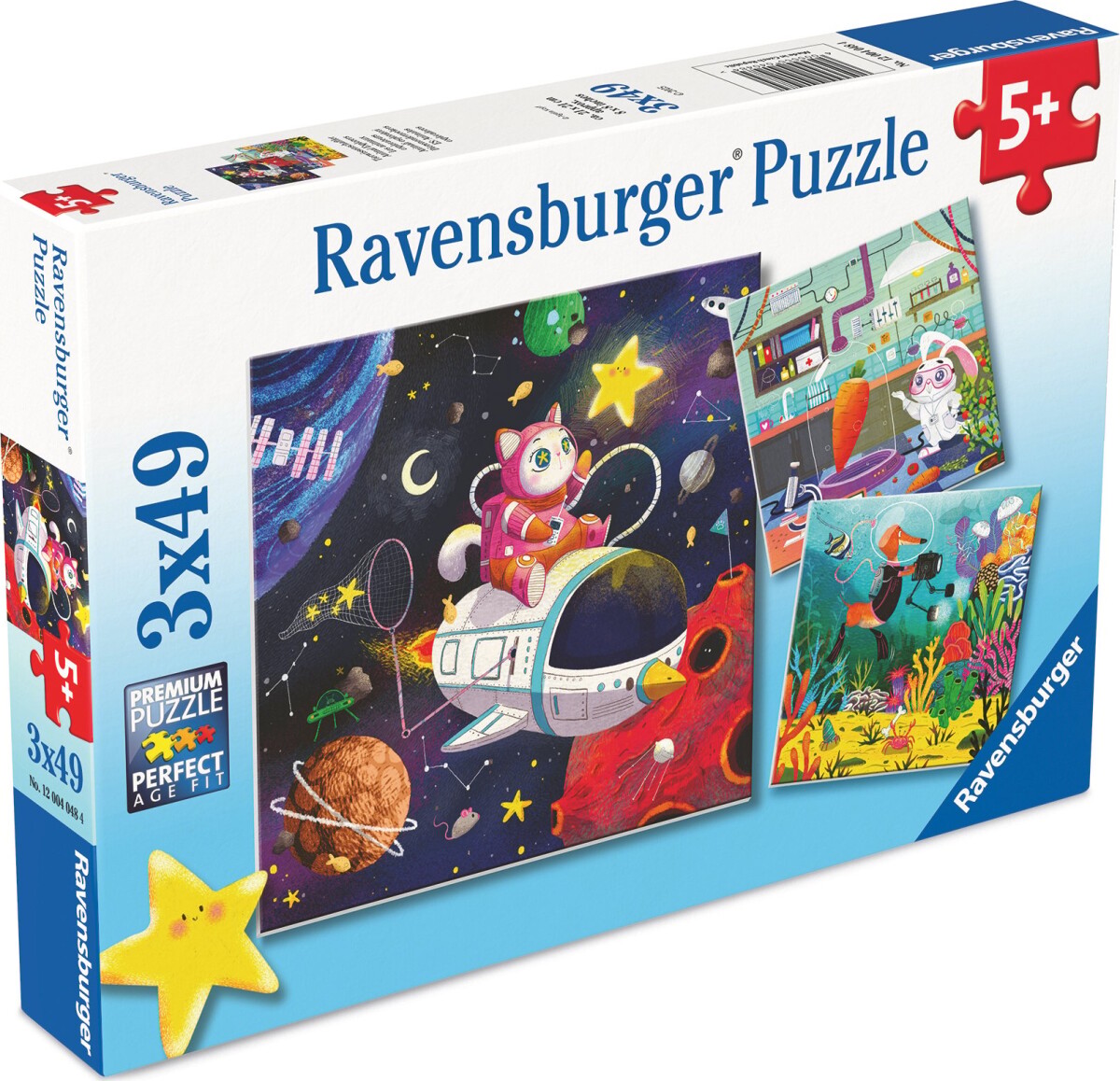 Ravensburger Puslespil - 3X49 Brikker - Børn I Videnskab