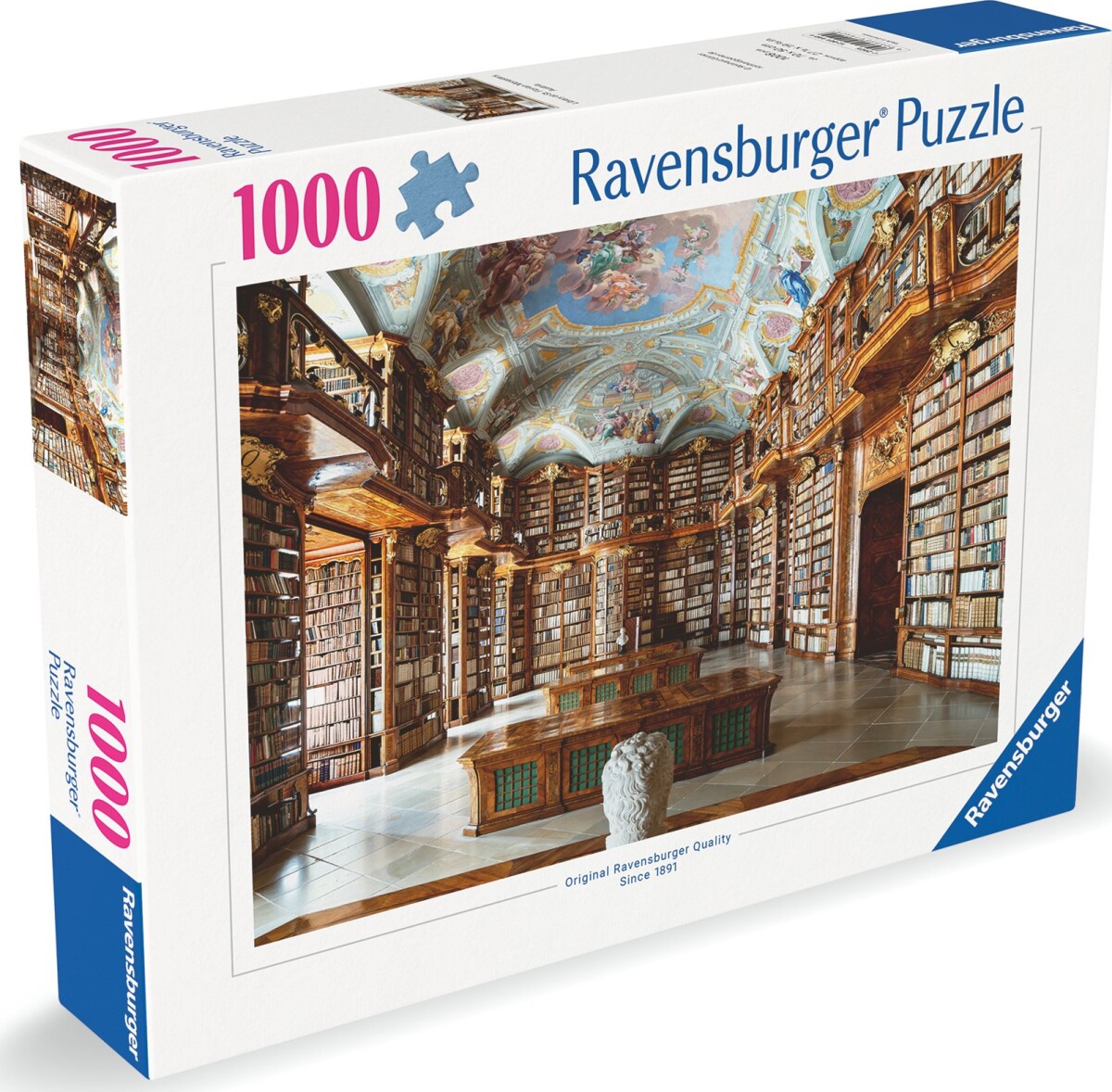 Ravensburger Puslespil - 1000 Brikker - Bibliotek St Florian Kloster