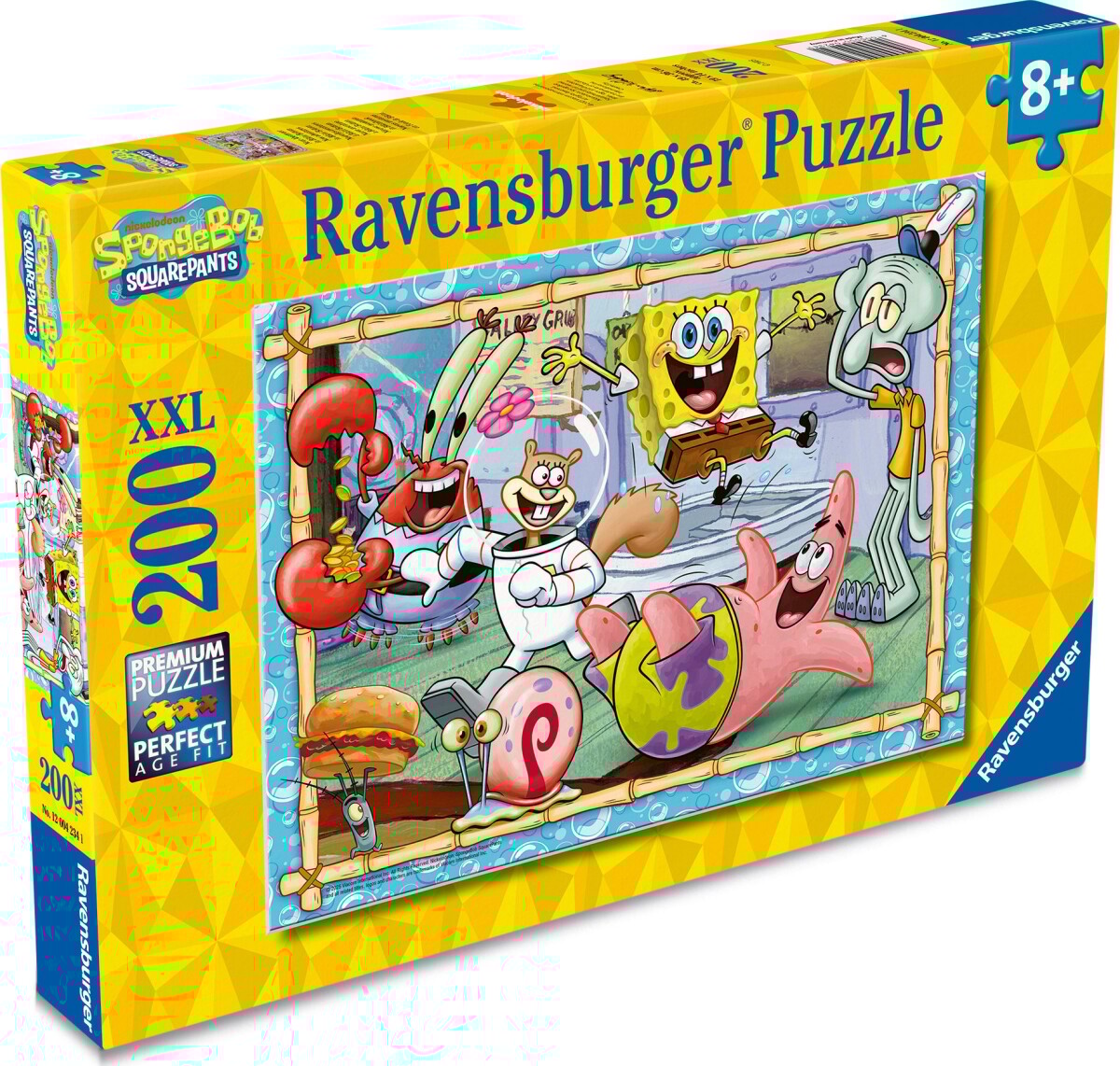 Ravensburger Puslespil - Svampebob Firkant - Xxl - 200 Brikker