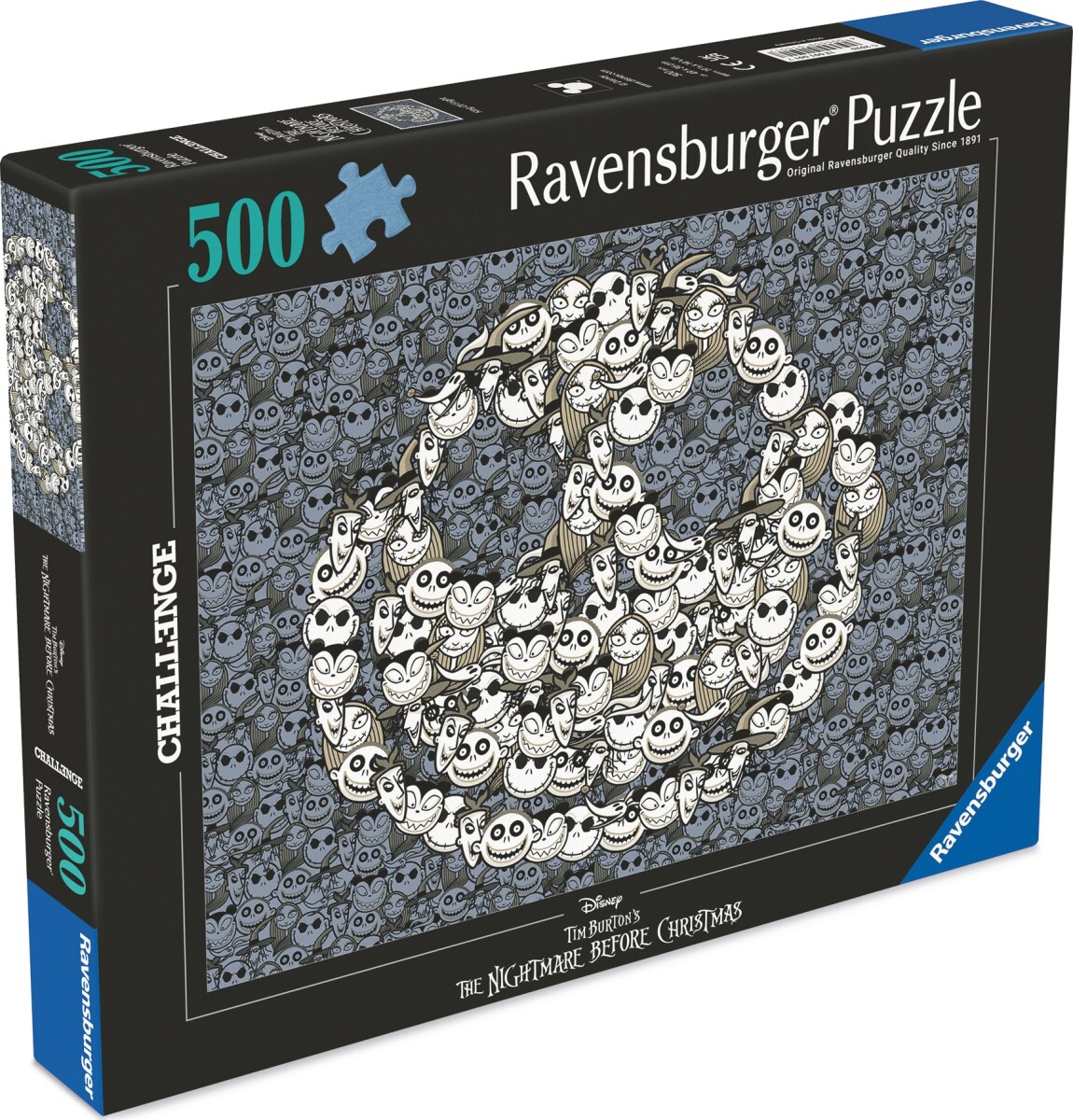 Ravensburger Puslespil - 500 Brikker - Nightmare Before Christmas