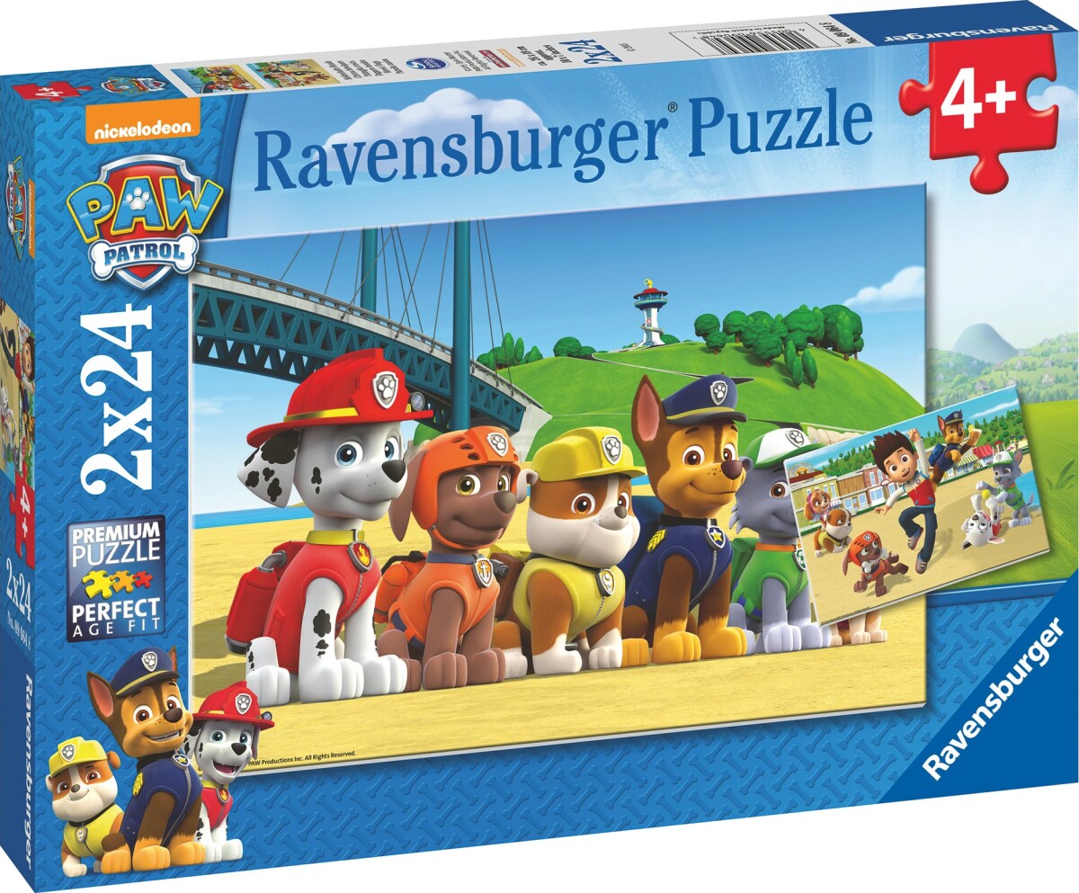 Paw Patrol Puslespil - 4 År - 2X24 Brikker - Ravensburger