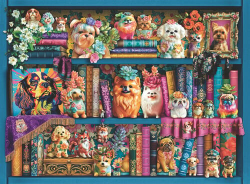 Ravensburger Puslespil - Dyrebare Porcelæn Hvalpe - 500 Brikker
