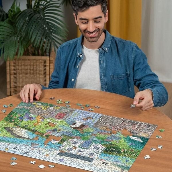 Ravensburger Puslespil - Coastal Cottage - 1000 Brikker