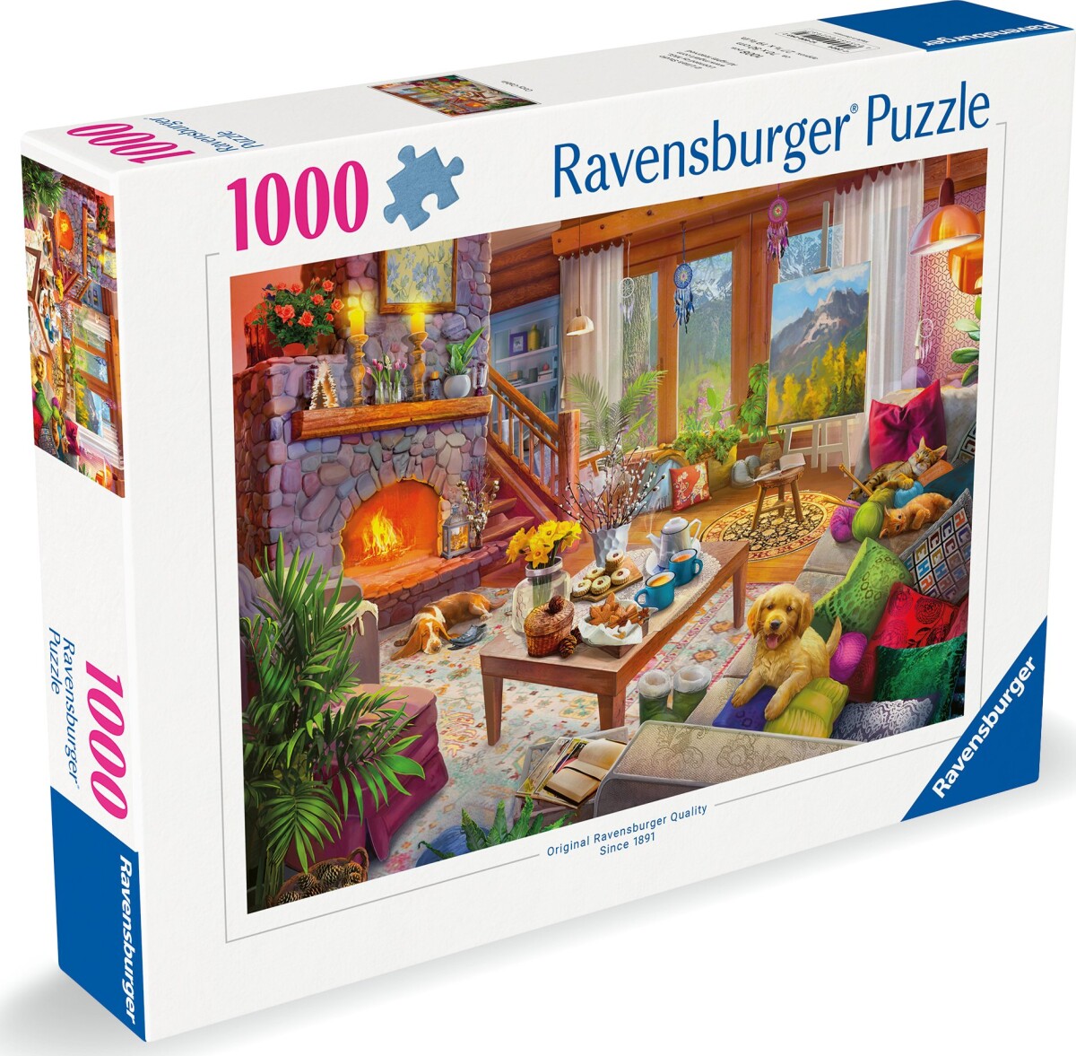 Ravensburger Puslespil - Cozy Cabin - 1000 Brikker