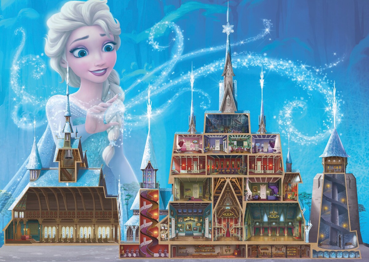 Ravensburger Puslespil - Disney Castle - Elsa - 1000 Brikker