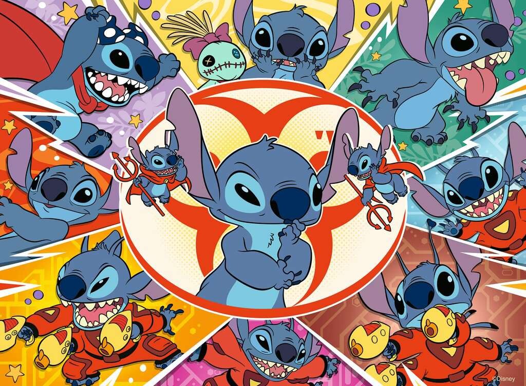 Disney Puslespil - Stitch - 100 Xxl Brikker - Ravensburger