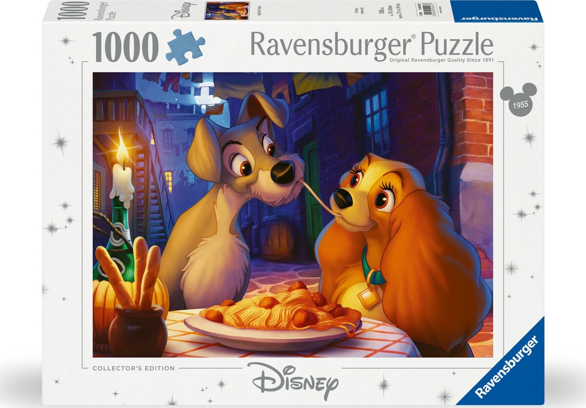 Disney Puslespil - Lady Og Vagabonden - 1000 Brikker - Ravensburger