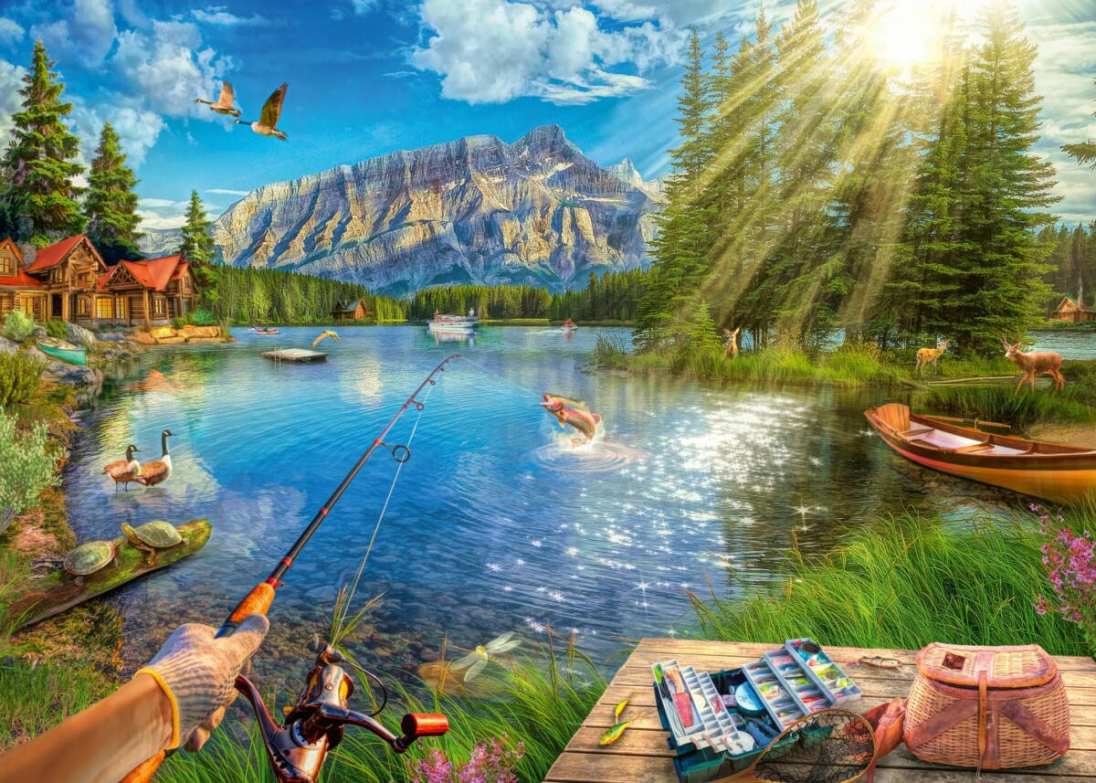 Ravensburger Puslespil - 1000 Brikker - Livet Ved Søen