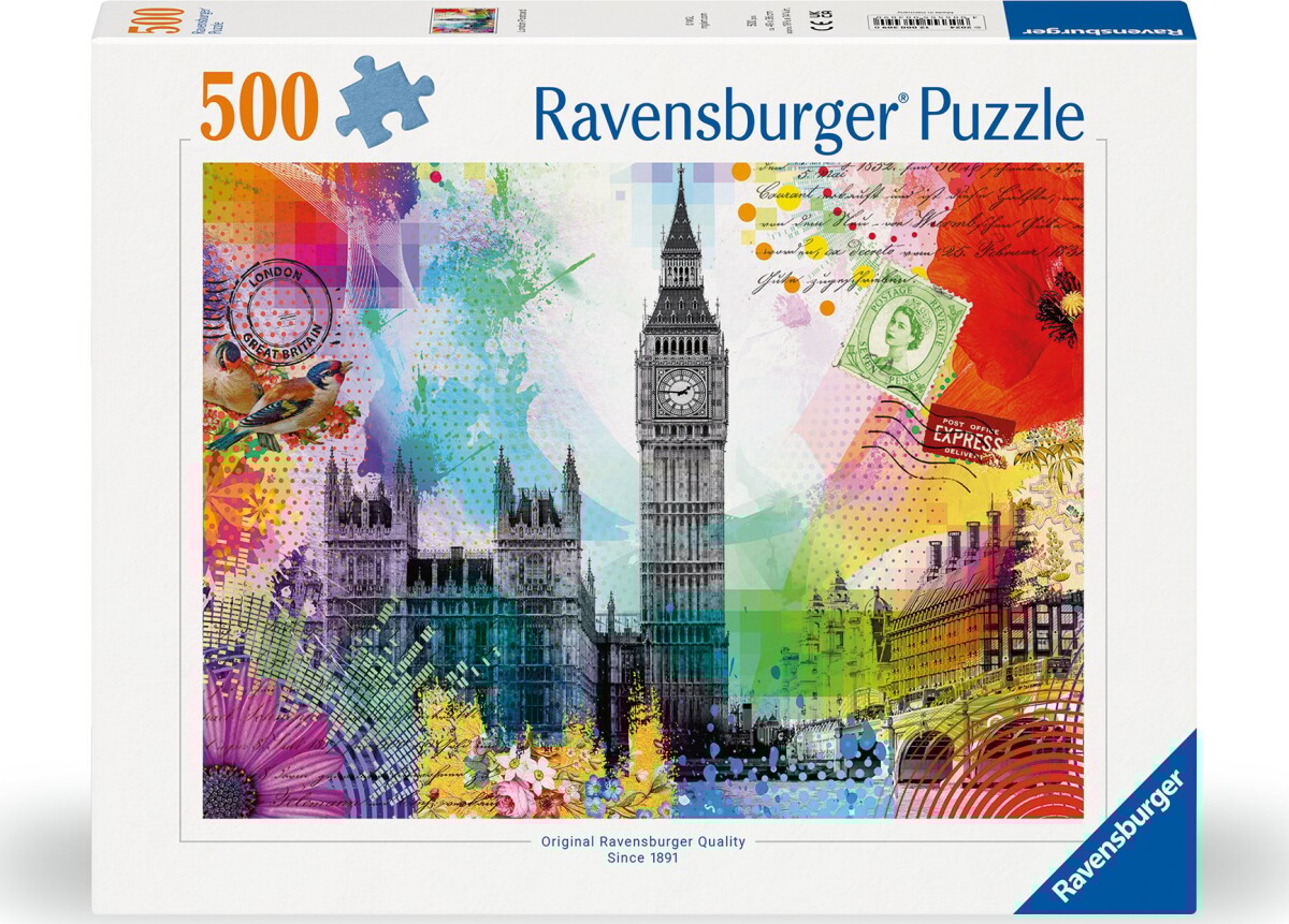 London Puslespil - Postkort - 500 Brikker - Ravensburger