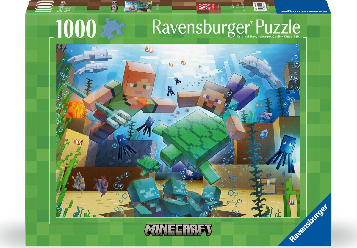 Minecraft Puslespil - Mosaic - 1000 Brikker - Ravensburger