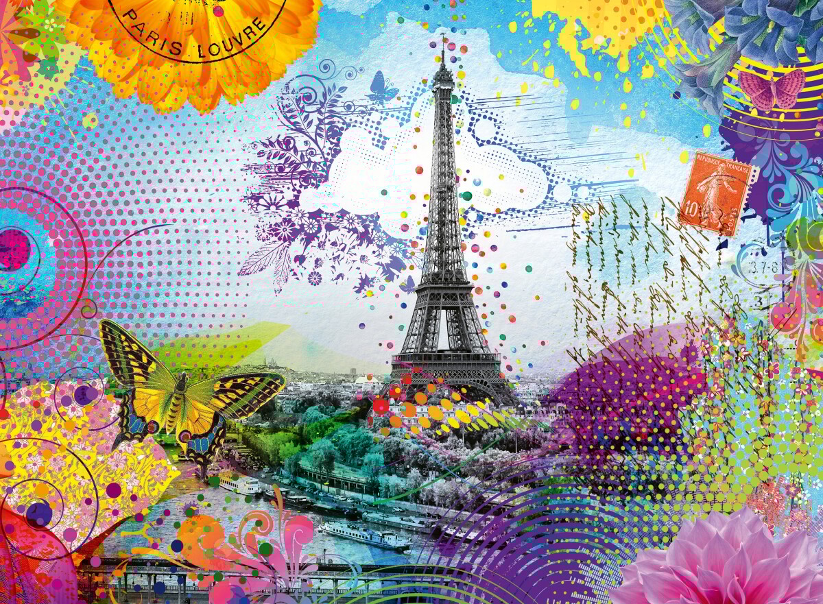 Paris Puslespil - Postcard From Paris - 500 Brikker - Ravensburger