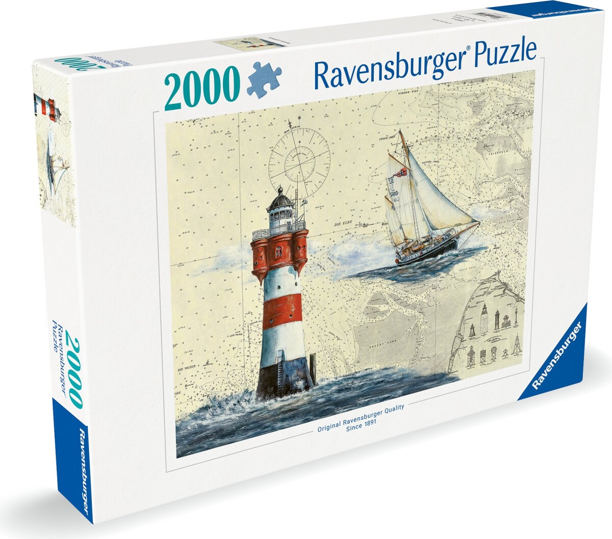 Ravensburger Puslespil - 2000 Brikker - Romantisk Fyrtårn