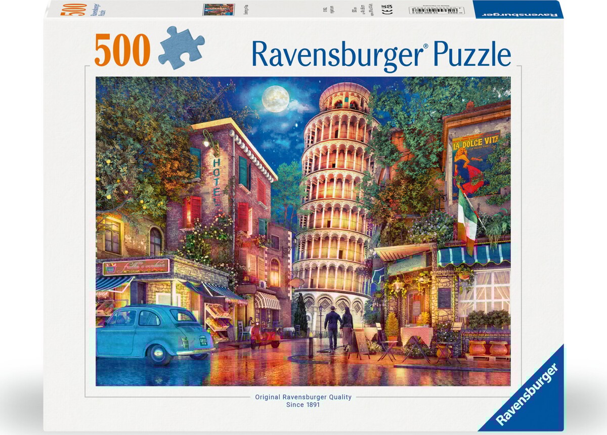 Ravensburger Puslespil - 500 Brikker - Gaderne I Pisa