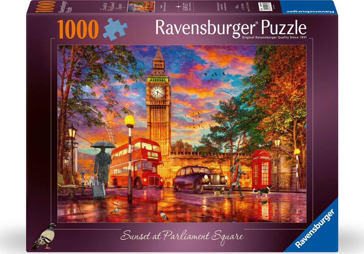 Ravensburger Puslespil - 1000 Brikker - Solnedgang Ved Parlamentspladsen