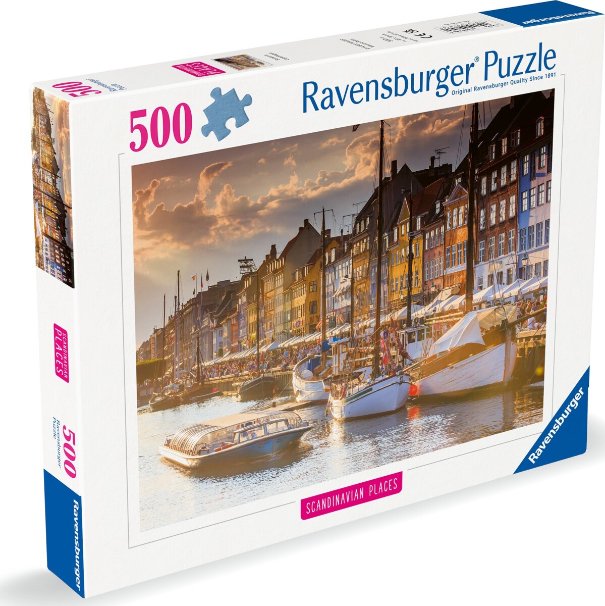 Ravensburger Puslespil - Sunset In Copenhagen - 500 Brikker