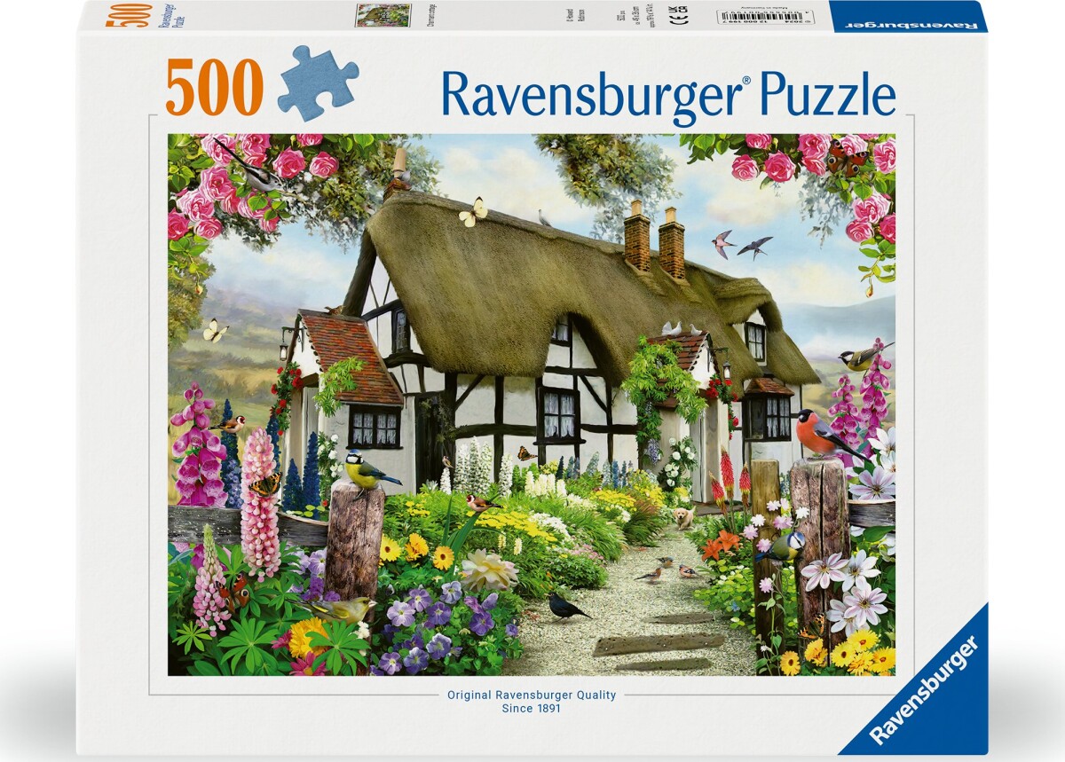 Ravensburger Puslespil - 500 Brikker - Stråtækt Hytte