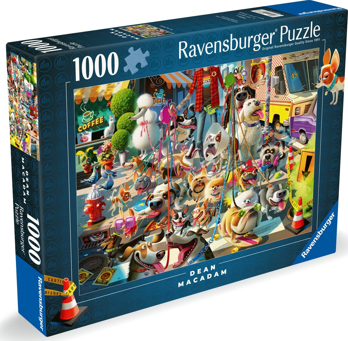 Ravensburger Puslespil - 1000 Brikker - Hundelufteren