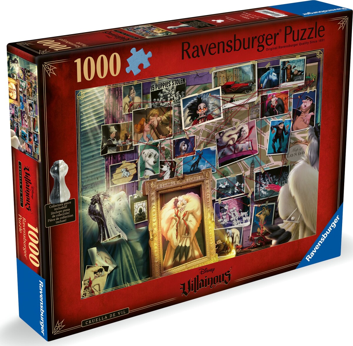 Ravensburger - Disney Villainous Puslespil - Cruella De Vil - 1000 Brikker