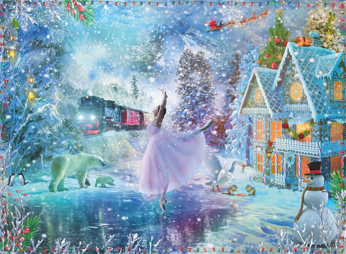 Ravensburger Puslespil - Winter Wonderland - 300 Brikker