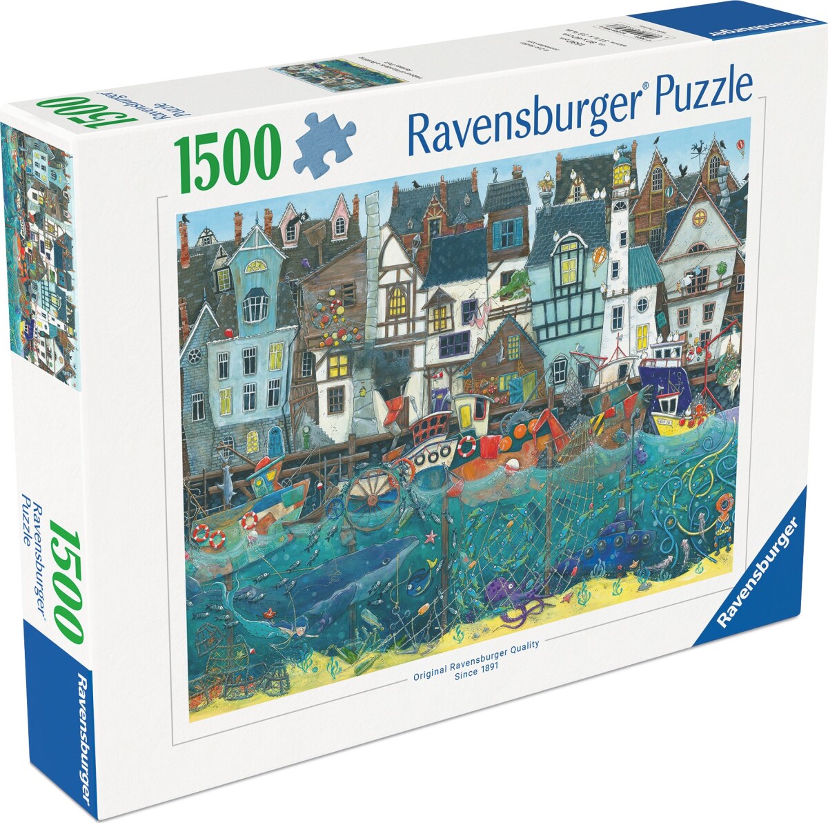 Ravensburger Puslespil - 1500 Brikker - Skibe Ved Havnen