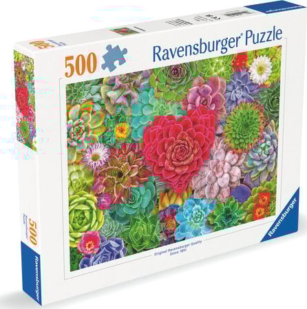 Ravensburger Puslespil - Sukkulent Kærlighed - 500 Brikker