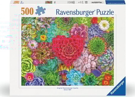 Ravensburger Puslespil - Sukkulent Kærlighed - 500 Brikker