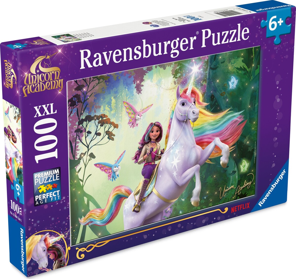 Ravensburger Puslespil - Unicorn Academy - Xxl - 100 Brikker
