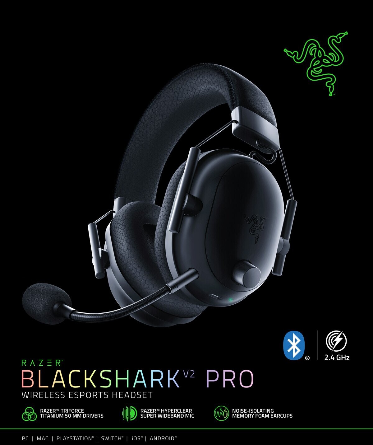Razer Blackshark V2 Pro - Trådløst Gaming Headset Med Thx Spatial Audio