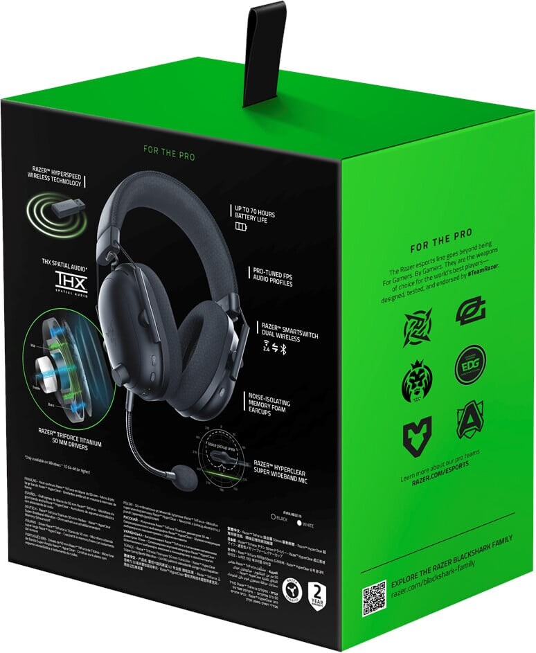 Razer Blackshark V2 Pro - Trådløst Gaming Headset Med Thx Spatial Audio