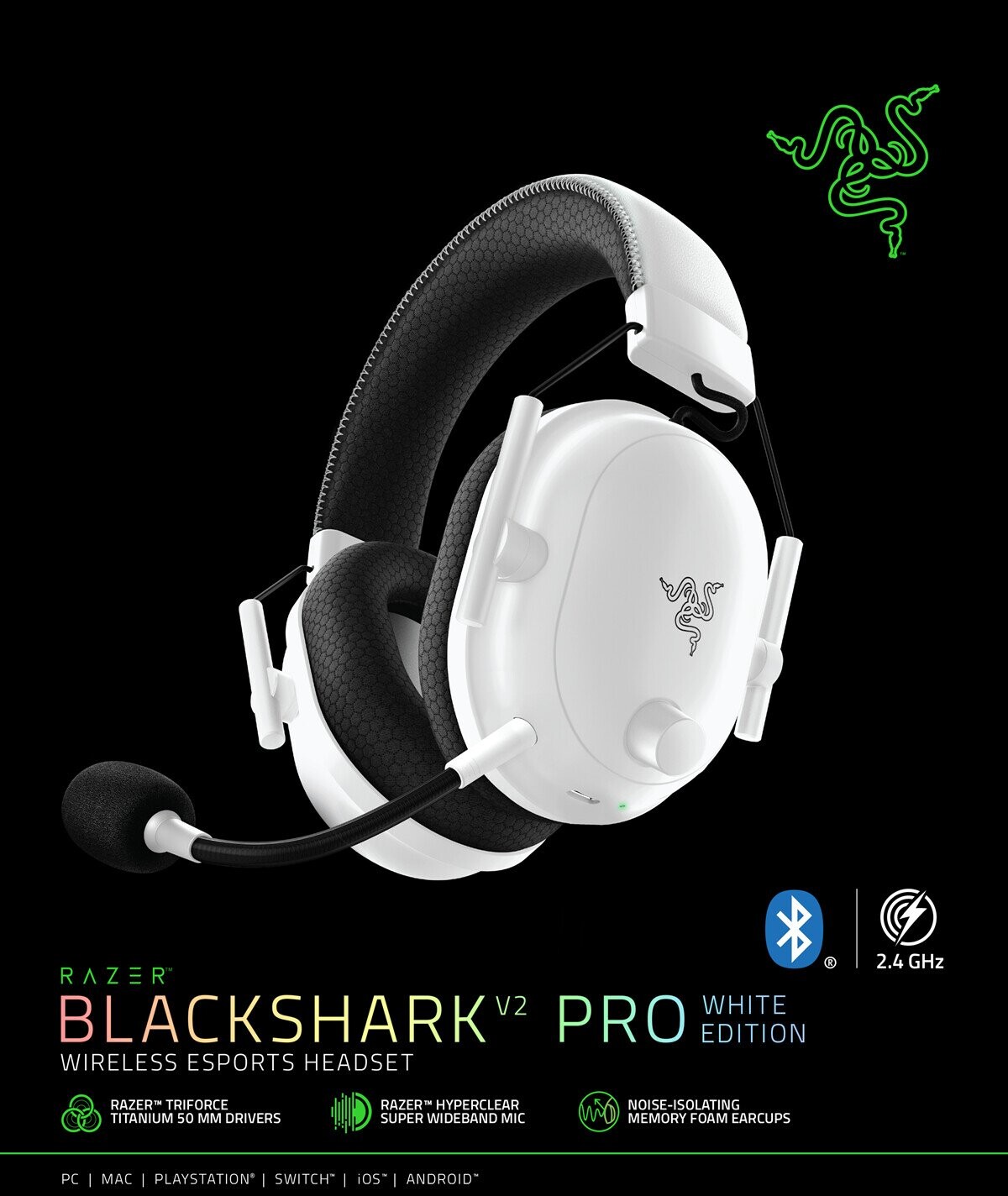 Razer Blackshark V2 Pro - Trådløst Gaming Headset Med Thx Spatial Audio