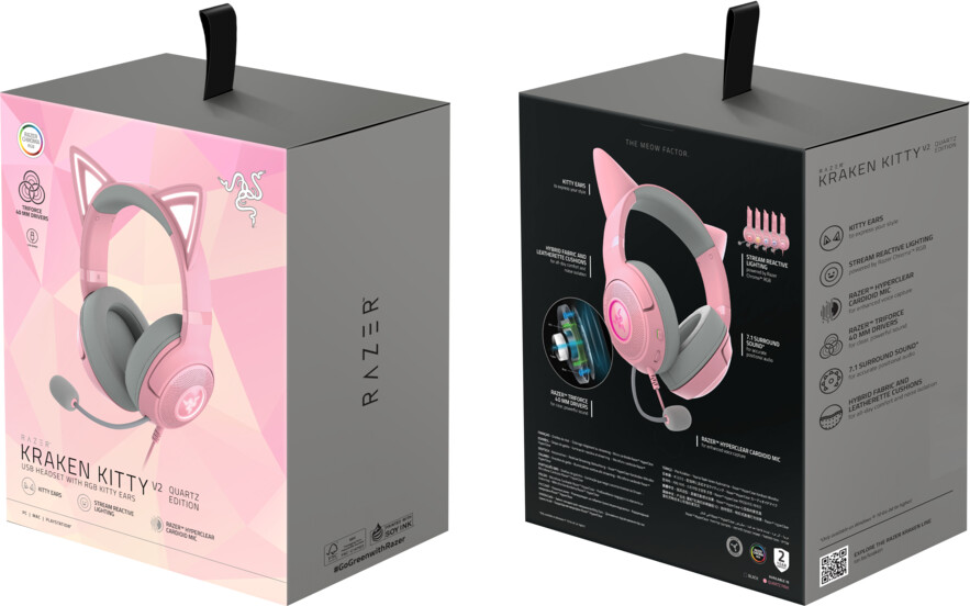Razer - Kraken Kitty V2 - Quartz