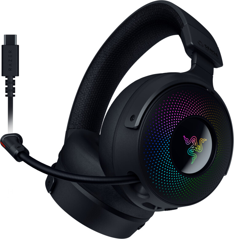 Razer - Kraken V4 Pro Black - Wireless Rgb Høretelefoner