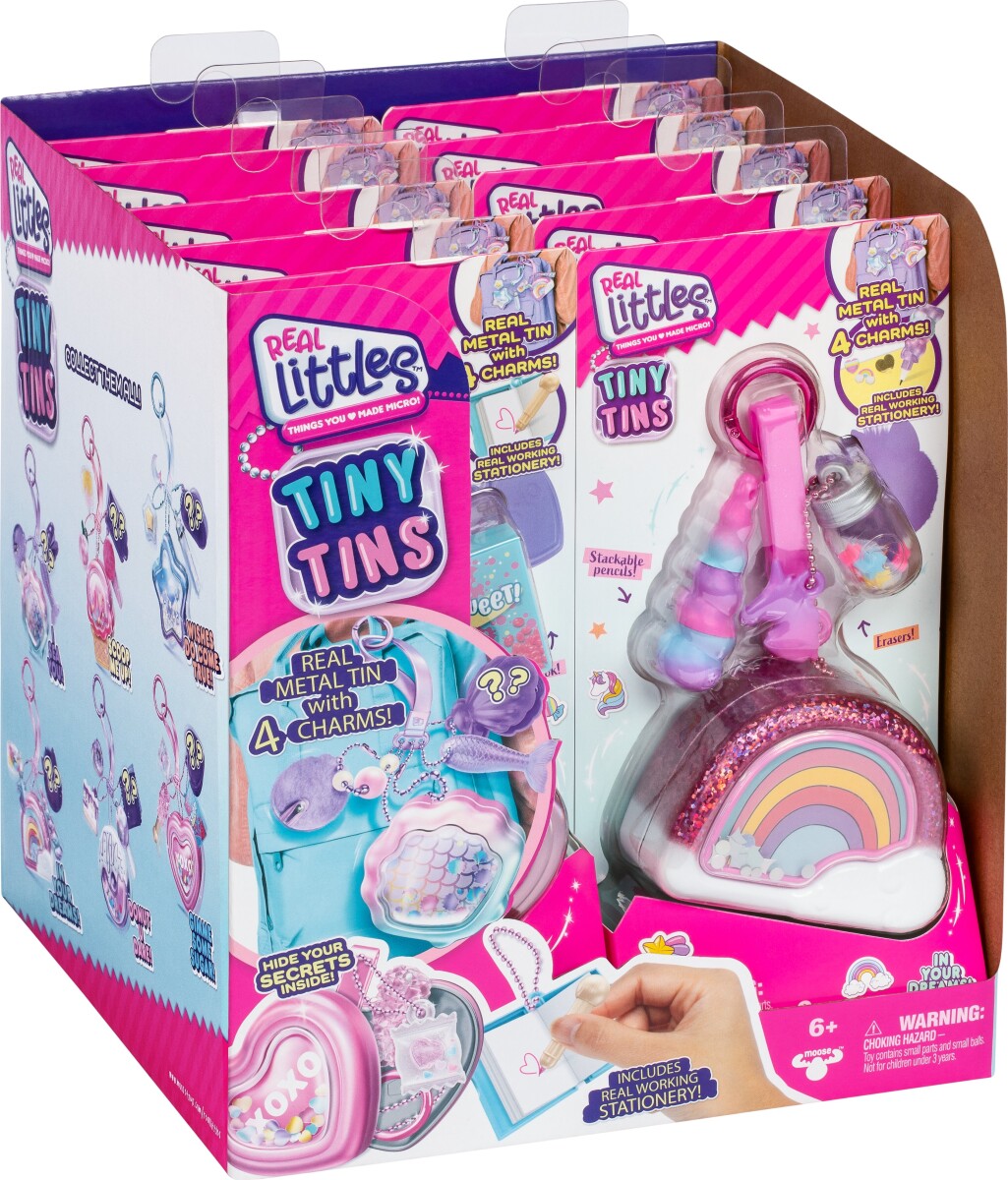 Real Littles Mini Dåser Med Charms Af Skoleredskaber - Assorteret