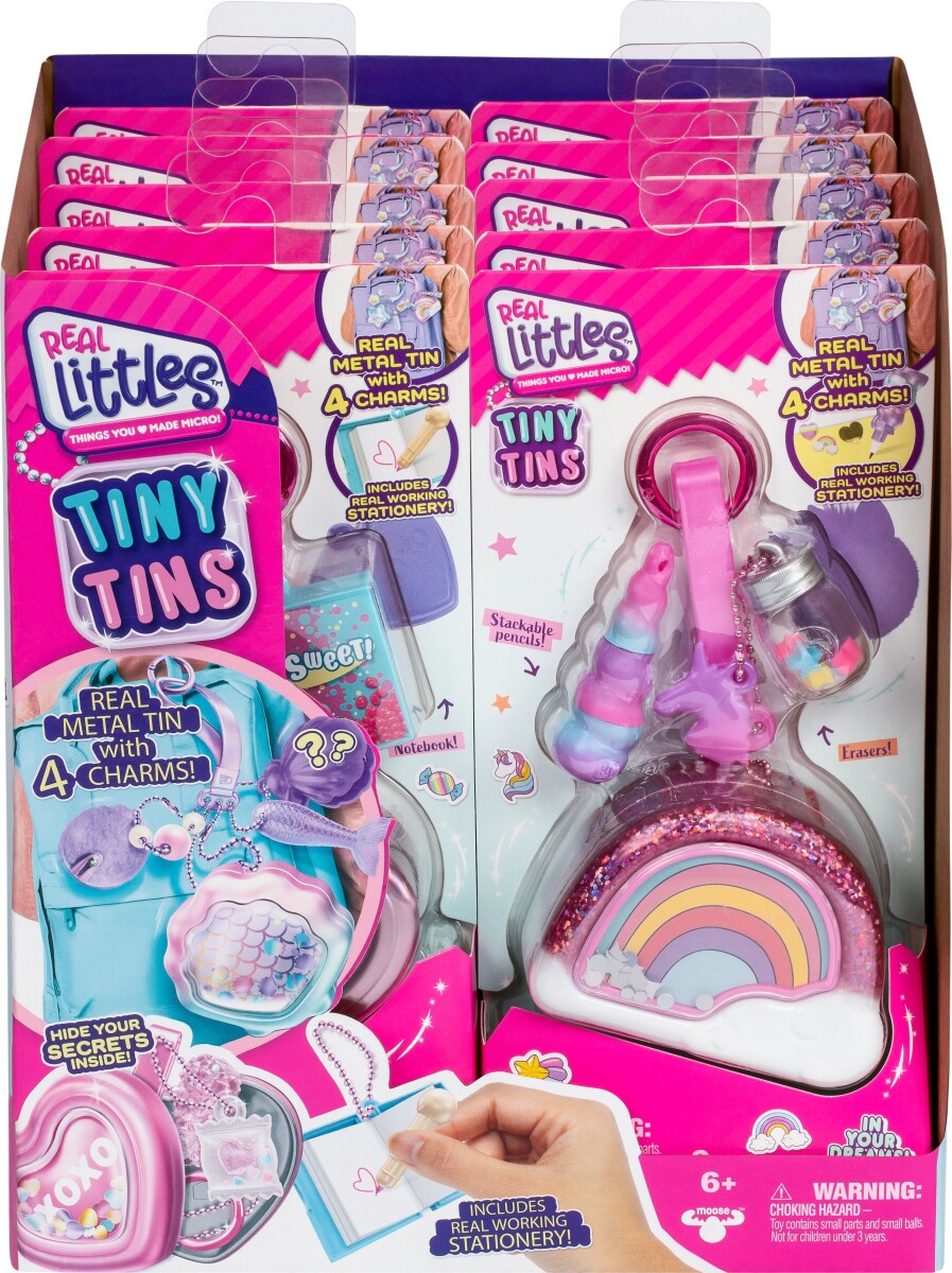 Real Littles Mini Dåser Med Charms Af Skoleredskaber - Assorteret