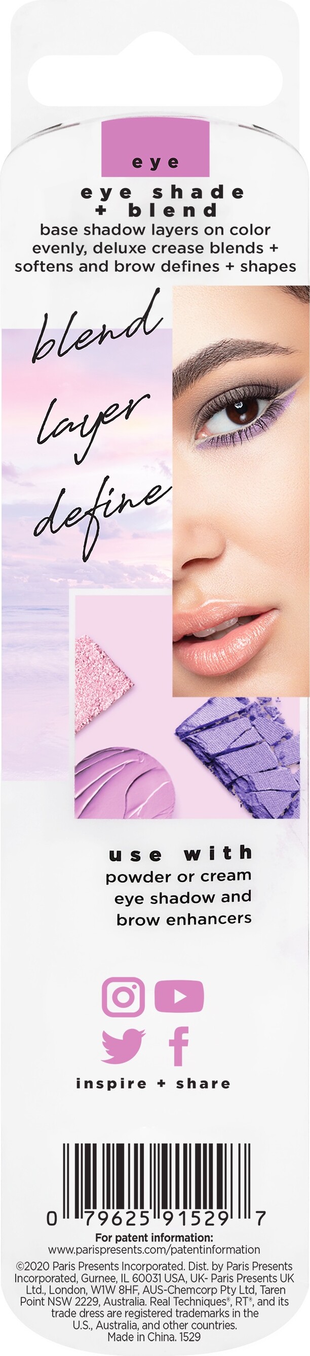 Real Techniques - Eye Shade Blend Børstesæt - 3 Stk