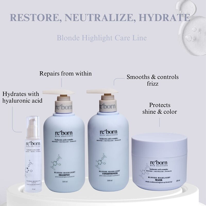 Reborn - Blonde Highlight Shampoo - 500 Ml