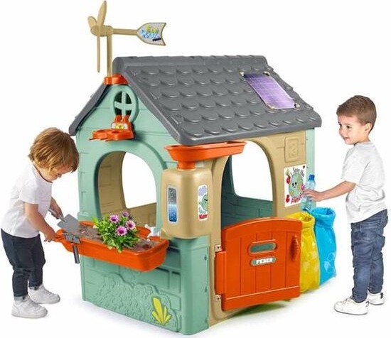 Feber - Udendørs Legehus I Plastik Til Børn - Recycle Eco House