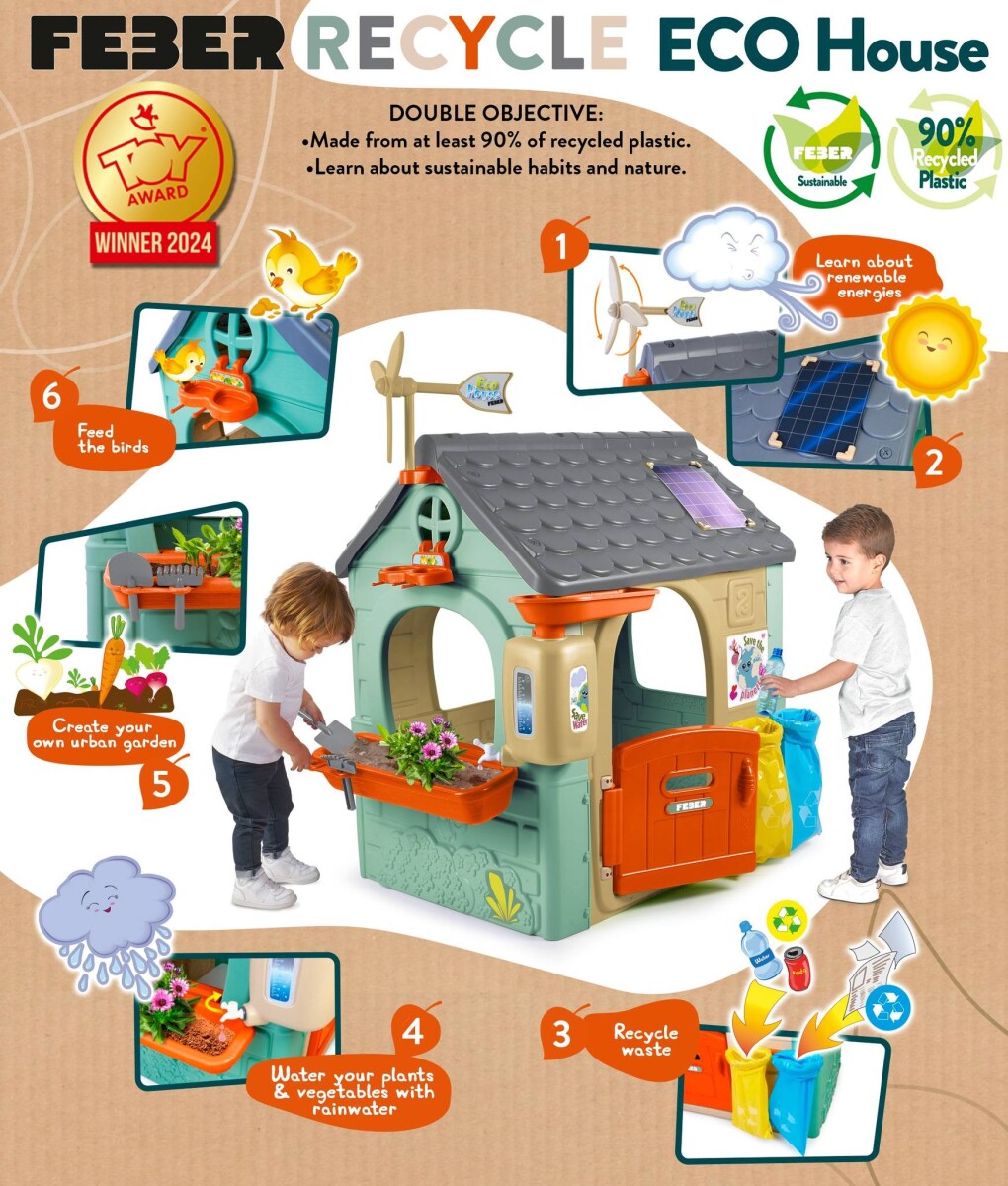 Feber - Udendørs Legehus I Plastik Til Børn - Casual House