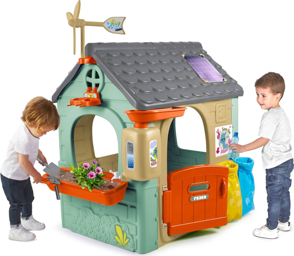 Feber - Udendørs Legehus I Plastik Til Børn - Casual House