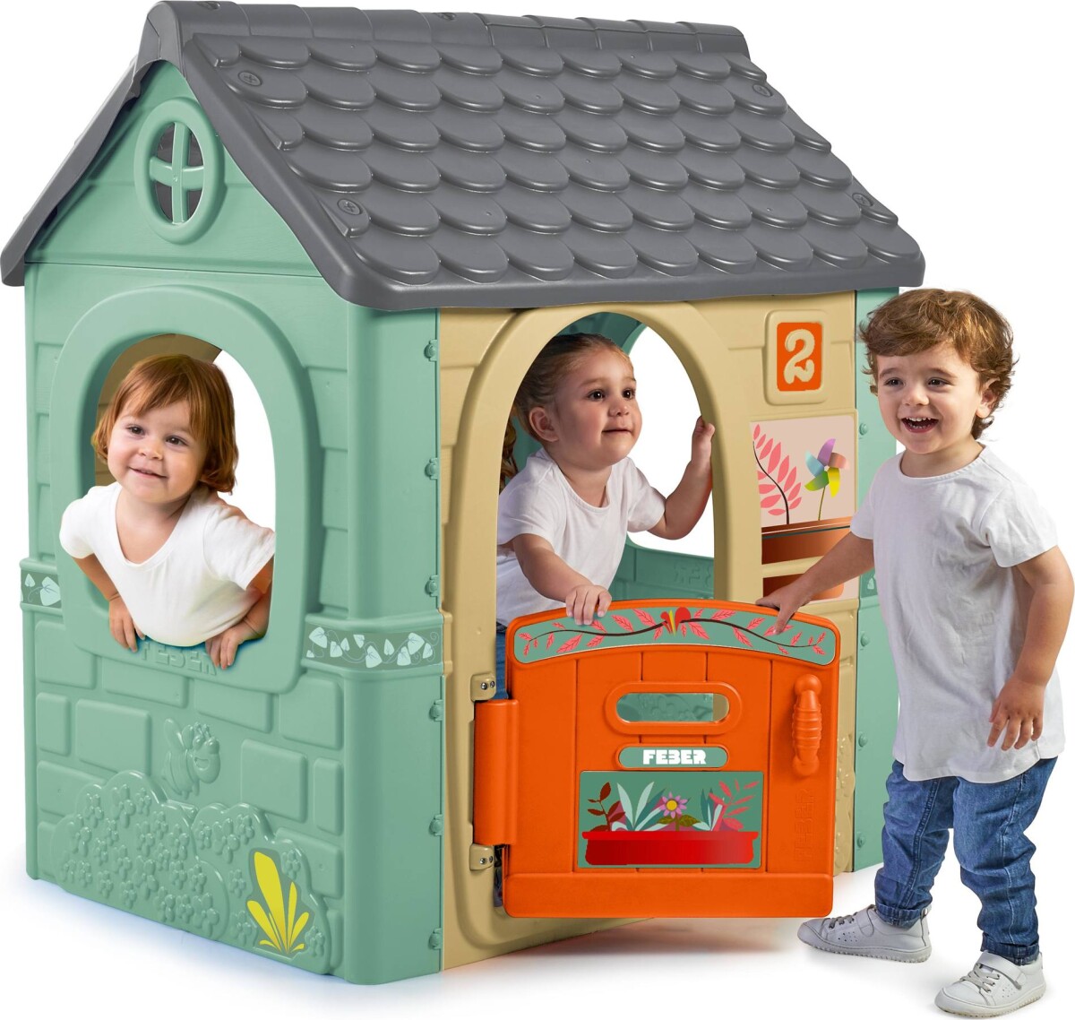 Feber - Udendørs Legehus I Plastik Til Børn - Casual House