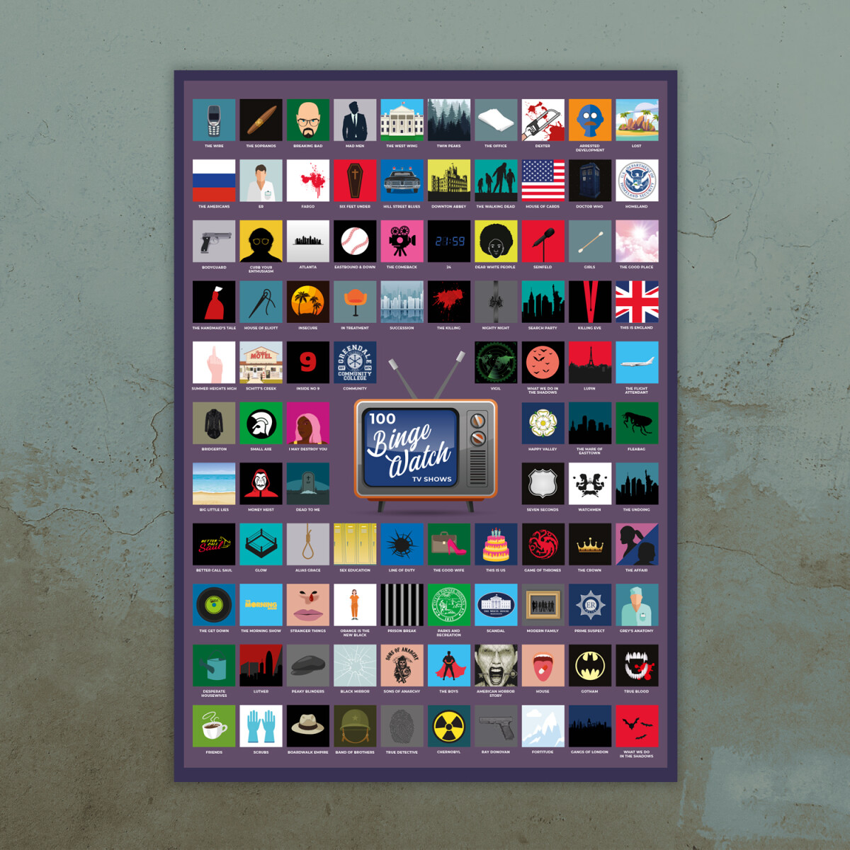 Mad Monkey - Scratch Poster Top 100 Tv Shows