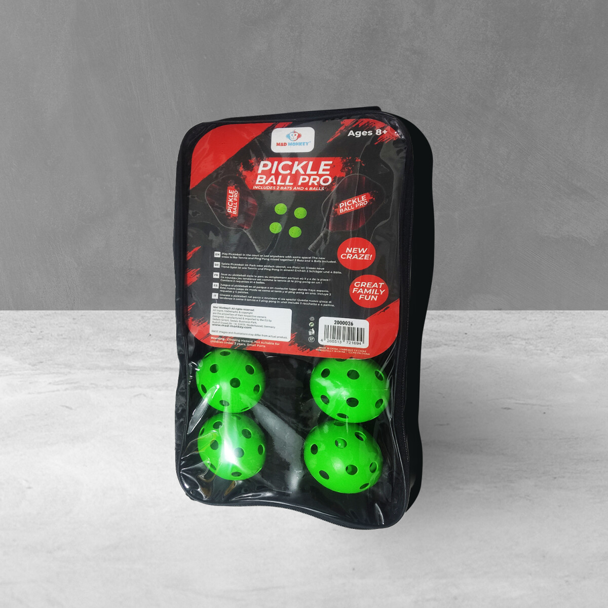 Red Monkey - Mad Monkey Pickleball Racket Set